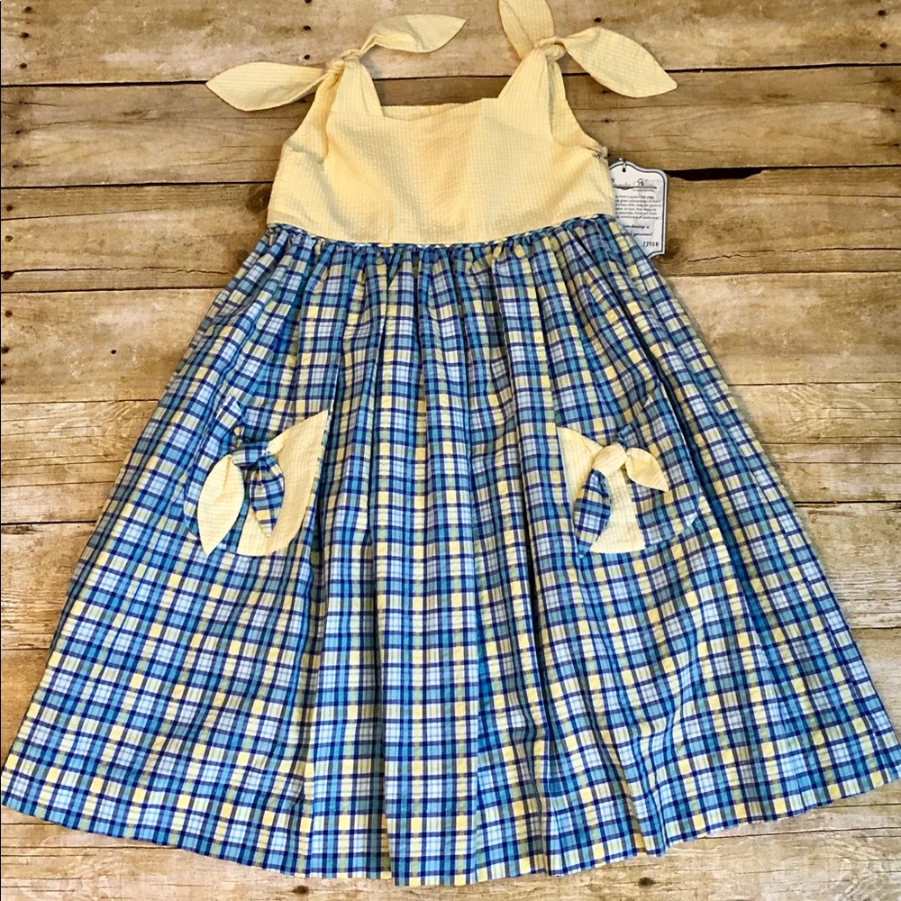 NWT boutique gingham Dress Sz 6x